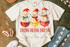 Christmas Drink Drank Drunk PNG, Christmas Wine PNG, Snowman Product Image 5