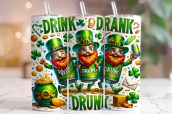St Patrick&#039;s Day Drink Drank Drunk Tumbler Wrap,Beer Tumbler Product Image 1