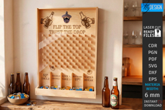 Drink Drop Bar Game Plinko Laser Cut | Beer Cap Drop Board Product Image 1