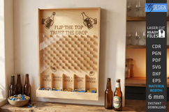 Drink Drop Bar Game Plinko Laser Cut | Beer Cap Drop Board Product Image 1