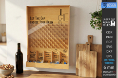 Drink Drop Bar Game Plinko Laser Cut | Beer Cap Drop Board Product Image 1