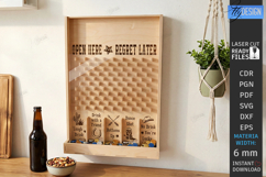 Drink Drop Bar Game Plinko Laser Cut | Beer Cap Drop Board Product Image 1