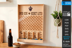Drink Drop Bar Game Plinko Laser Cut | Beer Cap Drop Board Product Image 1