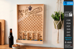 Drink Drop Bar Game Plinko Laser Cut | Beer Cap Drop Board Product Image 1