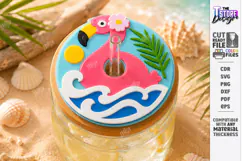 Drink Lid Topper Laser Cut | Acrylic Tumbler Tag | Summer Product Image 1
