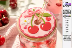 Drink Lid Topper Laser Cut | Acrylic Tumbler Tag | Summer Product Image 1