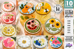 Drink Lid Toppers Laser Cut Bundle | Acrylic Tumbler Tag SVG Product Image 1
