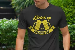 Drink Up Cheer Up I Beer Quotes SVG Cut File