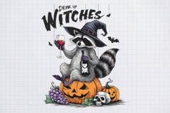 Vintage Raccoon Hallooween &amp; Fall, Halloween Sublimation Product Image 1