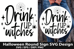 Halloween Round Sign SVG Bundle - Halloween Door Sign Product Image 4