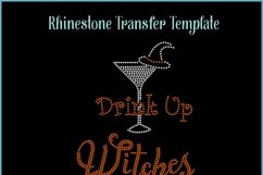 Drink Up Witches Halloween Rhinestone SVG Template Product Image 2