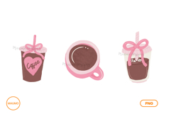 Hand Drawn Coffee and Matcha Clipart Product Image 3