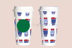 drinks 4th of july starbucks 16oz hot cup tumbler wrap svg presized template for tumbler grande suitable for cricut and silhouette