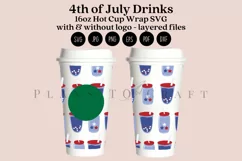 drinks 4th of july starbucks 16oz hot cup tumbler wrap svg presized template for tumbler grande suitable for cricut and silhouette