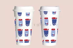 drinks 4th of july starbucks 16oz hot cup tumbler wrap svg presized template for tumbler grande suitable for cricut and silhouette