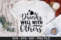 Drinks well with others SVG - St. Patrick's Day Design Product Image 1