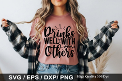 Drinks Well With Others - Funny Beer SVG Design Product Image 1