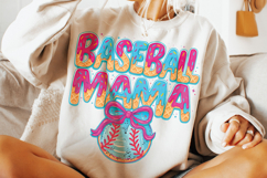 Baseball Ice Cream Drip PNG, Baseball Mama PNG, Game Day PNG Product Image 3