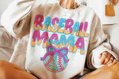 Baseball Ice Cream Drip PNG, Baseball Mama PNG, Game Day PNG Product Image 3