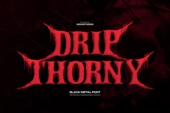 Drip Thorny | Black Metal Font Product Image 1