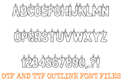 Dripping Candles Lettering Font Cartoon Wax ABC OTF Type Product Image 2