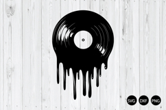 Dripping Record Melting SVG, Record SVG, Music SVG Product Image 1