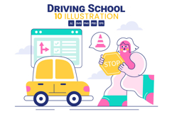 10 Driving School Vector Illustration Product Image 1