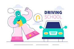 10 Driving School Vector Illustration Product Image 4