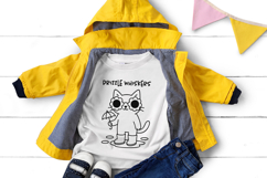 Hipster Cat Line Art Clipart, Funny Puns SVG | PNG | EPS Product Image 4