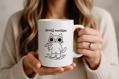 Hipster Cat Line Art Clipart, Funny Puns SVG | PNG | EPS Product Image 3