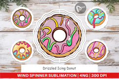 Wind Spinner Icing Drizzled Donut Product Image 1
