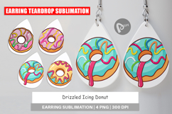 Earring Icing Drizzled Donut Product Image 1