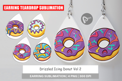 Earring Icing Drizzled Donut Product Image 1