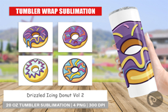 Tumbler Icing Drizzled Donut Product Image 1