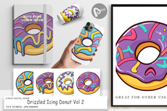 Digital Paper Icing Drizzled Donut Product Image 1