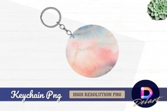 Watercolor circle with gold dust Round Earring PNG Product Image 1