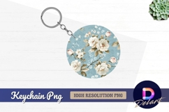 Floral pattern for Round Keychain PNG Product Image 1