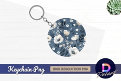 Floral pattern for Round Keychain PNG Product Image 1