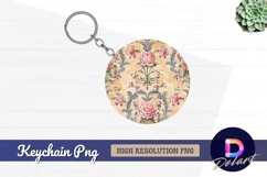 Vintage floral pattern for Round Keychain PNG Product Image 1