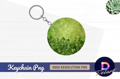Green clover texture Round Keychain PNG Product Image 1