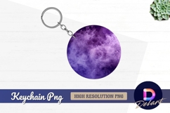 Purple smoke texture Round Keychain PNG Product Image 1