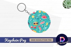 Summertime fun Round Keychain PNG Product Image 1