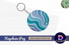 Round keychain png abstract swirl design Product Image 1