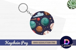 Round keychain png design with Round Keychain PNG Product Image 1