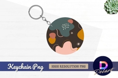 Abstract pattern Round Keychain PNG Product Image 1
