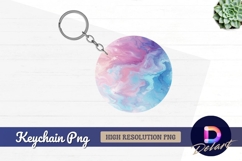 Pastel swirls in Round Keychain PNG Product Image 1