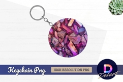 Round keychain png crystal Round Keychain PNG Product Image 1