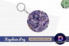 Purple agate stone Round Keychain PNG Product Image 1