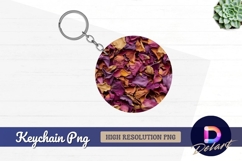 Rose petal texture Round Keychain PNG Product Image 1