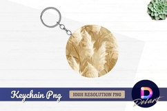 Pampas grass illustration Round Keychain PNG Product Image 1